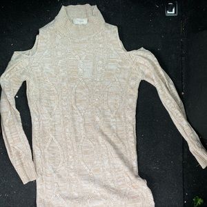 shoulderless sweater